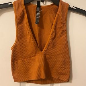 Out from Under Deep V Crop Fop